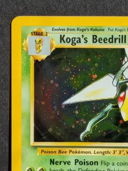 Kogas Beedrill 9/132 Holo Rare WOTC Gym Challenge Pokemon Card Near Mint - Image 3