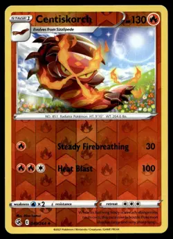 Centiskorch 49/264 Pokemon Card Fusion Strike Uncommon 130 HP Rev Holo LP B109 - Image 1
