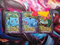 Bulbasaur Ivysaur Venusaur E1 E2 E3 of 12 Topps Movie Non-Holo Pokemon Cards TCG - Image 1