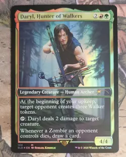 MTG FOIL Daryl, Hunter Of Walkers 144 Walking Dead Secret Lair Mythic Rare NM - Image 1