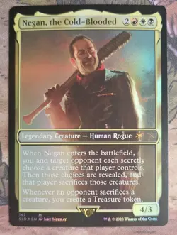 MTG FOIL Negan, The Cold Blooded 147 The Walking Dead Secret Lair Rare NM - Image 1