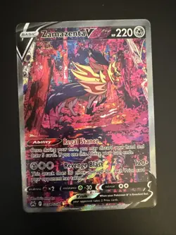 Pokemon TCG Zamazenta V GG54/GG70 Crown Zenith Galarian Gallery Holo 220HP - Image 1