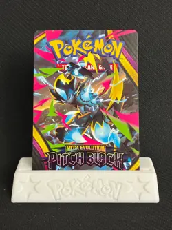 Pokemon Mega Zeraora Mega Evolution Pitch Black Trainer Tips Card Pre-Release LP - Image 1
