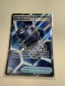 Iron Defender 110/084 Ultra Rare Pitch Black Pokemon Holo Near Mint - Image 1