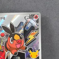 Series 2 Pokemon First Partner Illustration Tepig 050 Black Star Promo Holo - Image 5