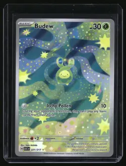 BUDEW 221/217 ILLUSTRATION RARE ASCENDED HEROES POKEMON HOLO NEAR MINT - Image 1