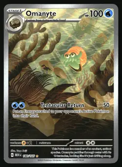 OMANYTE 180/165 ILLUSTRATION RARE 151 POKEMON HOLO NEAR MINT - Image 1