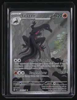 SALAZZLE 224/217 ILLUSTRATION RARE ASCENDED HEROES POKEMON HOLO NEAR MINT - Image 1