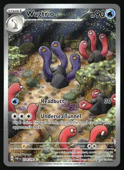 WUGTRIO 224/091 ILLUSTRATION RARE PALDEAN FATES POKEMON HOLO NEAR MINT - Image 1