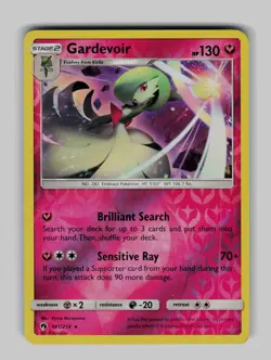 Gardevoir 141/214 Rare Lost Thunder Pokemon Reverse Holo Moderately Played - Image 1