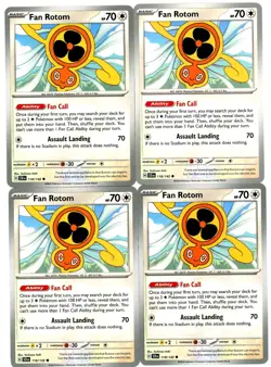 4x Pokemon TCG Fan Rotom 118/142 Sv07: Stellar Crown Regular Playset - Image 1