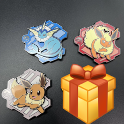 2025 Eevee&Flareon&Vaporeon 151C Pokemon TCG S-Chinese Exclusive Magnet - Image 1
