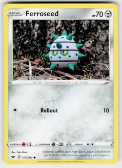 Ferroseed 130/202 C Sword & Shield Pokemon NM - Image 1