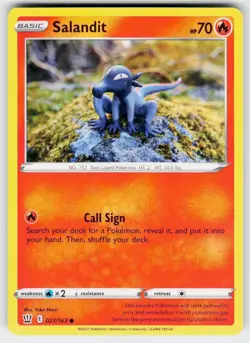 Salandit 027/163 C Battle Styles Pokemon NM - Image 1