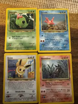 Pokemon Neo Discovery Lot of 12 [Hondour, Eevee, Corsola, Caterpie] - Image 1