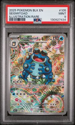 2025 POKEMON BLK EN-BLACK BOLT ILLUSTRATION RARE #105 SEISMITOAD PSA 9 - Image 1
