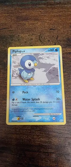 Piplup 5/12 Common DP Trainer Kit: Manaphy & Lucario Pokemon Lightly Played - Image 1