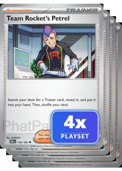 Playset of 4 - Team Rocket's Petrel 176/182 Destined Rivals UC NM/M Pokemon - Image 1