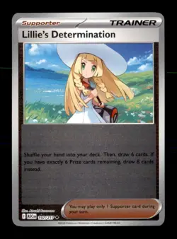 Lillie's Determination 192/217 Uncommon Ascended Heroes Pokemon Reverse Holo NM - Image 1