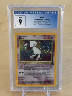 Pokemon TCG Mew 9 WOTC Black Star Promo 2000 Holo Pokemon CGC 9 Mint - SWIRL - Image 1