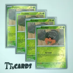 Dwebble 011/182 REVERSE HOLO x4 Playset 4x Pokemon TCG SV Destined Rivals DRI - Image 1