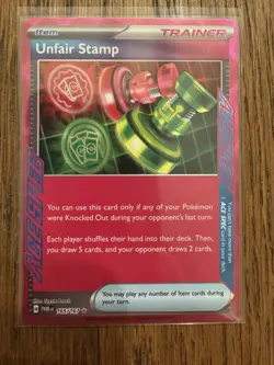 Unfair Stamp 165/167 Twilight Masquerade ACE SPEC Rare Pokemon TCG Holo NM - Image 1