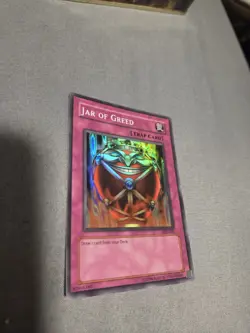 Yugioh Jar of Greed LON-047 Super Rare 1st Edition NM - Image 2