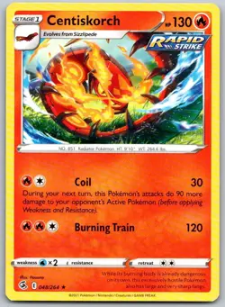 Centiskorch 048/264 Rare Fusion Strike Pokemon Near Mint - Image 1