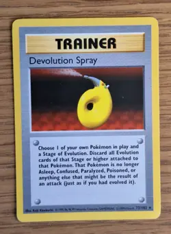 Pokemon TCG - Devolution Spray - SHADOWLESS - #72 - Rare - Base set 1999 - NM - Image 1