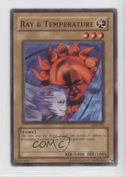 Ray & Temperature YuGiOh Legend of Blue Eyes White Dragon #LOB-035 2002 READ - Image 1