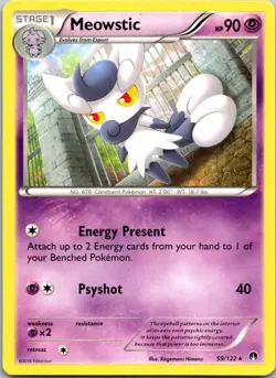 Meowstic 59/122 BREAKpoint Pokemon TCG R NM - Image 1