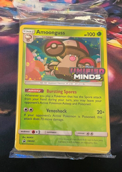 Amoonguss - SM202 Black Star Promo Unified Minds Prerelease Holo Sealed Pack NM - Image 1