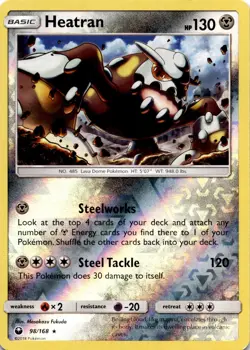 Pokemon Heatran 98/168 Celestial Storm Reverse Holo Rare NM - Image 1