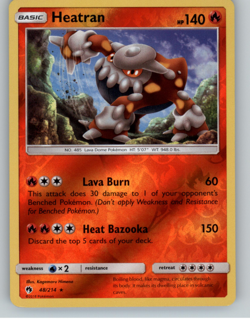 Pokemon TCG - Lost Thunder - Heatran 48/214 Reverse Holo - NM - Image 1