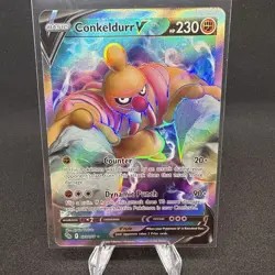 Pokemon TCG Conkeldurr V (Full Art) Pokemon Go 073/078 Holo Ultra Rare - Image 1