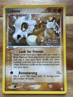 Pokemon TCG 2004 Cubone - 51/109 EX Team Rocket Returns Stamped Reverse Holo - Image 1