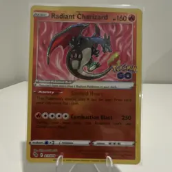 Pokemon TCG Radiant Charizard 011/078 Pokemon GO Radiant Rare Holo English - Image 1