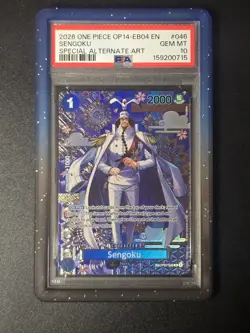 2026 ONE PIECE OP14-EB04-THE AZURE SEA'S SEVEN SPECIAL ALT ART SENGOKU PSA 10 - Image 1