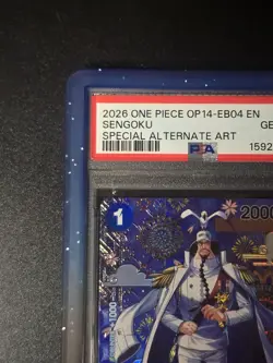 2026 ONE PIECE OP14-EB04-THE AZURE SEA'S SEVEN SPECIAL ALT ART SENGOKU PSA 10 - Image 2