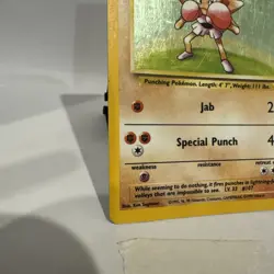 Pokemon TCG Hitmonchan Base Set 7/102 Holo Unlimited Holo Rare (LP/MP) - Image 4