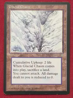 Magic The Gathering ICE AGE GLACIAL CHASM land card MTG - Image 1