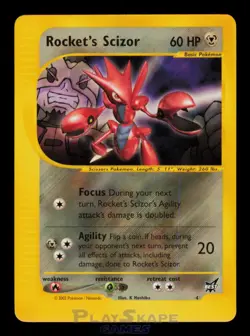 Pokemon Card Rocket's Scizor 4/9 4 Best of Game Promo Vintage WOTC LP 2002 #2 - Image 1