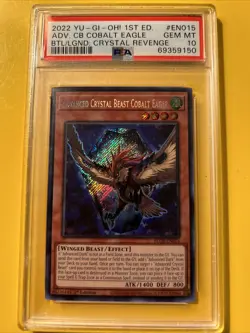 YuGiOh ADVANCED CRYSTAL BEAST COBALT EAGLE #BLCR-EN015🔥PSA 10 GEM🔥1st ED-2022 - Image 1