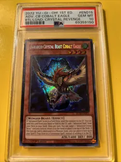 YuGiOh ADVANCED CRYSTAL BEAST COBALT EAGLE #BLCR-EN015🔥PSA 10 GEM🔥1st ED-2022 - Image 2
