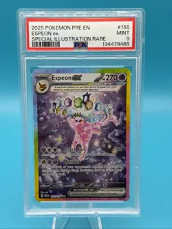 Pokemon Prismatic Evolutions Espeon ex #155/131 Special Illustration Rare PSA 9 - Image 1