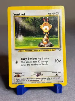 Sentret 71/111 Common Neo Genesis Pokemon Unlimited Moderately Played - Image 1