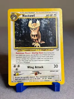 Noctowl 42/111 Uncommon Neo Genesis Pokemon Unlimited Moderately Played - Image 1