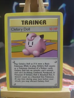 Pokemon TCG Clefairy Doll Trainer Base Set 70/102 Vintage LP - Image 1