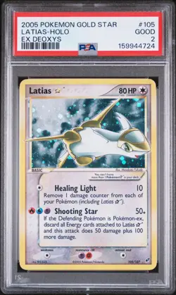 2005 POKEMON EX DEOXYS GOLD STAR #105 LATIAS-HOLO PSA 2 - Image 1