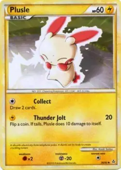 Plusle 36/95 HGSS Unleashed Uncommon PERFECT MINT! Pokemon - Image 1